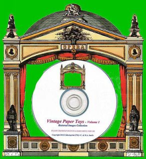 750x VINTAGE PAPER TOY SHEETS, CUT OUT, DECOUPAGE (Vols 1 3 DVD)