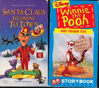 Santa Claus Is Coming To Town (VHS) & Winnie The Pooh And Tigger Too 