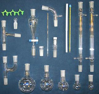 NEW Advanced Organic Chemistry Lab Glassware Kit 24/40  19 Pcs the 
