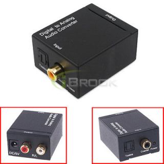 Digital Optical Coax Coaxial Toslink to Analog RCA L/R Audio Converter 