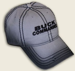 BUCK COMMANDER ~ Faded GREY Stitch ~ HUNTING HAT CAP