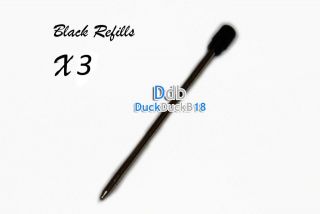   Black color 3pcs* ink refills for Swarovski Crystalline ballpoint pen