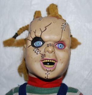 Bride of Chucky Childs Play Scary Doll Soft Body Corn Rows Hair Scar 