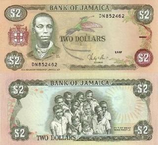 JAMAICA 2 DOLLARS 01/02/93 sign. 11 UNC Pick 69e