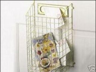 Letter Cage brass tone Mail Door Slot Organizer NEW