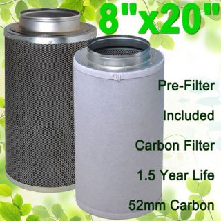 New 4  6 & 8 Inch Hydroponic Air Carbon Charcoal Filter Odor Control 