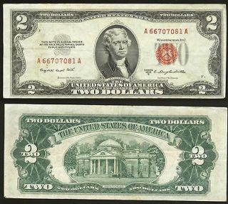 1953 2 dollar bill in United States Notes