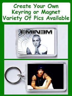 Eminem Double Sided Two Photo Picture Keyring Keychain Key Ring 
