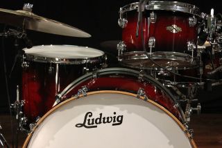 Ludwig Epic X Over 4pc Arena Drum Set, 24 Bass   Red Burst Finish 