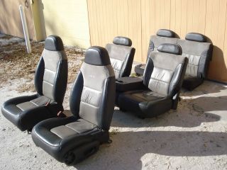 DUAL POWER LEATHER SUEDE BUCKET SEATS DODGE DURANGO R/T RT ALL 3 ROWS 