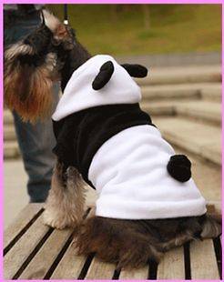 Panda Animal dog clothes Fleece pet costume cat Party outfit small 