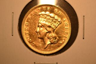 1878 Three Dollar Liberty Head Gold  Choice AU