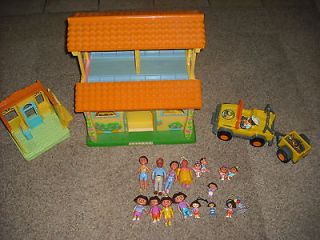 Dora The Explorer Talking Doll House Van Play Ground and School 