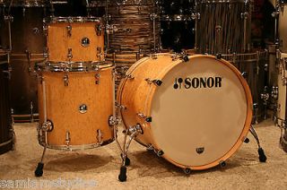 Sonor S Classix 3pc kit Grained Maple Finish Thin Birch Shells NEW