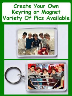   Direction 1D Double Sided Two Photo Picture Keyring Keychain Key Fob