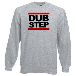 Dub Step,Retro Run DMC Style Mens Grey Sweatshirt/Jumper Sizes S to 