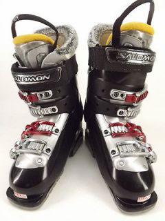 Womens downhill ski boot black gray plastic Salomon Irony 7.5 sz 4 M 
