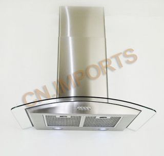 30 Wall Mount Stainless Steel Range Hood Vent C H703G 75 w/Removable 