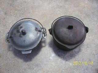Super Rare Griswold and Wagner toy dutch ovens