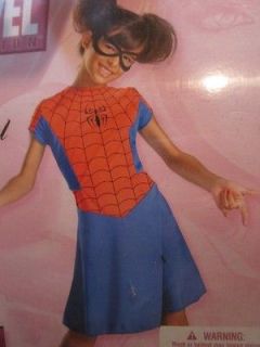   spider GIRL SPIDERMAN COSTUME DRESS UP CLOTHES outfit MASK M 8 10