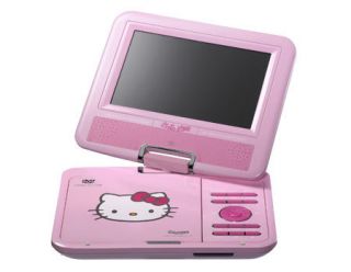 HELLO KITTY Portable DVD Player, 180 Degree, 7 Inch LCD