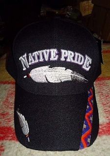 Large Eagle Feather Native Pride American NDN Embroidered Black 