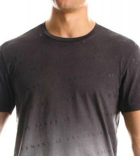 Armani Exchange Ombre T Shirt Dark Metal NWT