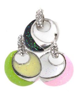 Sparkling Color Swoosh Post Earrings (JAE17176)