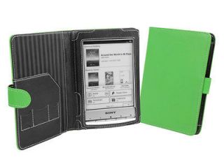 Cover Up Sony Reader PRS T1 / PRS T2 (Book Style) Green Leather Cover 