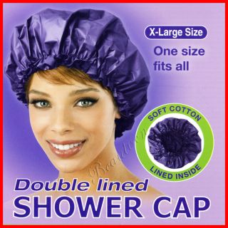 Annie Double Lined SHOWER CAP Waterproof Vinyl   XL Size