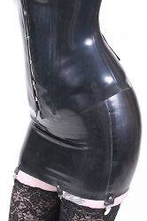 Latex rubber Girdle Skirt mini suspenders skin XS, S, M