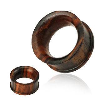   Organic Sono Wood Double Flare Hollow Ear Plugs Tunnels Earlets Gauges