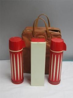 Vintage 50s Landers Frary & Clark COFFEE Thermos Picnic Set Universal
