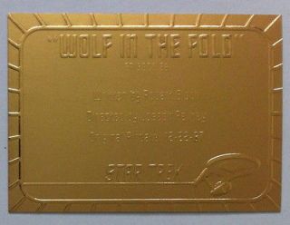 Star Trek TOS Season 2 Gold Plaque Cast card G36 Wolf in the Fold