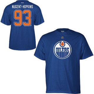 Edmonton Oilers Ryan Nugent Hopkins Blue Name and Number Jersey T 