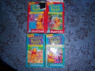 WINNIE THE POOH 4 VHS lot learning playtime Disney Tigger Piglet Roo 