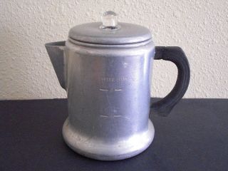   West Bend Aluminum 4   6 Cup Stove Top Coffee Pot ~ Pot & Lid Only
