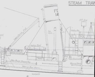 STEAM TRAWLER NAVENA MODEL SHIP BOAT BUILDING PLANS