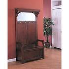 Wildon Home Brewester Hall Tree with Storage Bench and Mirror 3977
