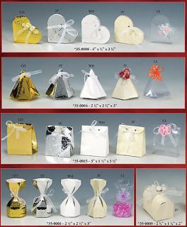   Glossy Pearlized Party Favor Box Bag Wedding Bridal Baby Shower