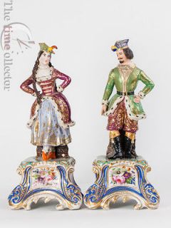 Pair of Rare French Porcelain Figurines Circa mid 1800s