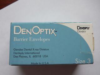   Gendex DenOptix Imaging BARRIER ENVELOPES Size 3, #3 Dental x ray
