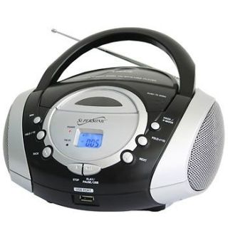 Supersonic Portable Audio System MP3/CD Player with USB/AUX Inputs 