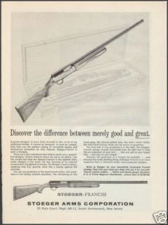1963 Stoeger Franch​i Arms Shotgun~Vintag​e Print Gun Ad*