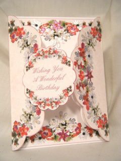Handmade Greeting Card   Just Because Scalloped, Gate Fold Card