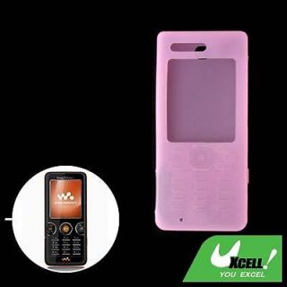 Silicone Skin Pink Cover Case for Sony Ericsson W880/W880i