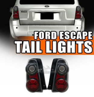 3D* Style JDM Black Housing Clear Lens Altezza Tail Lights 01 07 Ford 