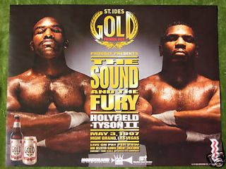 MIKE TYSON vs. EVANDER HOLYFIELD II POSTER ST.IDES BEER
