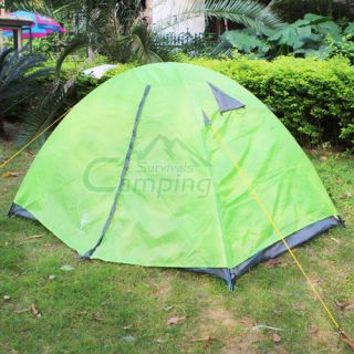 Folding Tent 1 2 Person Four Seasons Aluminum Green Outdoor Camping 