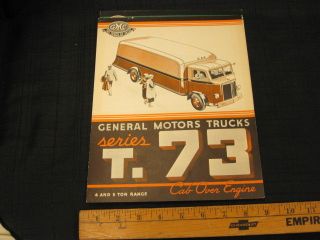1935 GMC T73 Cab over Truck, 4 5 Ton Sales Folder Dealer Brochure